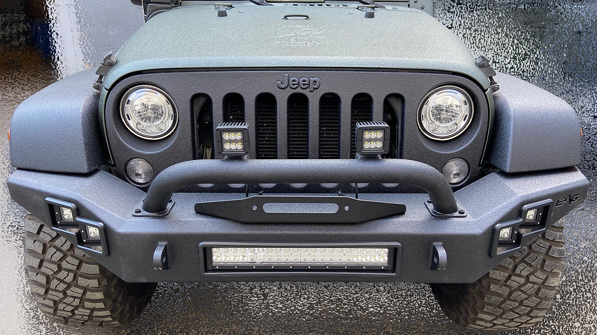 JEEP WRANGLER JK RUBICON "RUGBY" силовий передній бампер